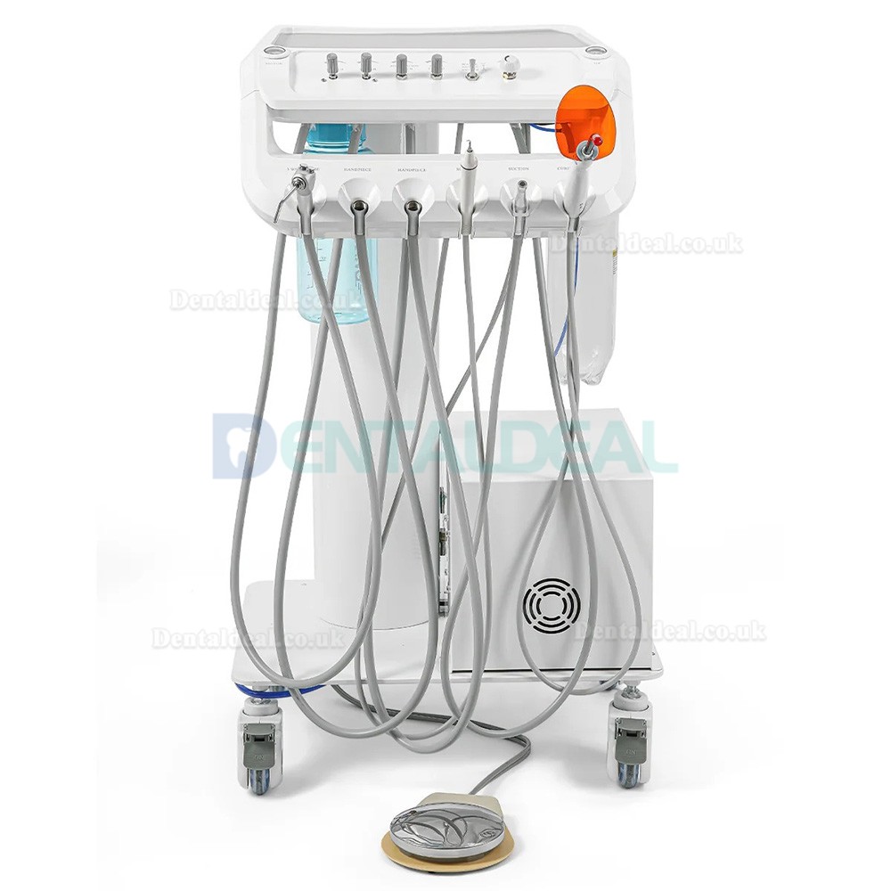 B033 Portable Mobile Dental Delivery Trolley Cart Unit with Compressor, Scaler & Curing Light